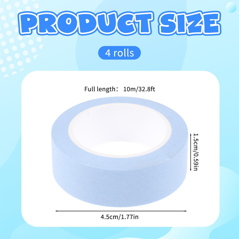 4 Roll Plain Color Washi Tape, 32 Ft X 0.59" Mint Green Pink Purple and Blue Washi Tape Set Low Tack Tapes Masking Self-Adhesive Tapes for Packaging Journals Scrapbooks DIY Crafts Gifts Green Powder Blue Purple and Blue