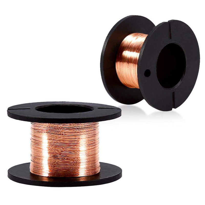 AWG 0.1mm Magnet Wire - Enameled Copper Wire - Enameled Magnet Winding Wire,Wire Length 15m Soldering Wire