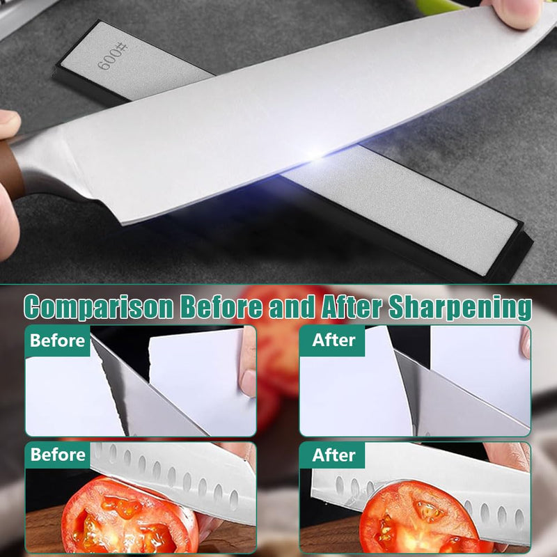 [Australia - AusPower] - Aolso Diamond Sharpening Stone, Set of 6, Diamond Whetstone, Chef's Knife Sharpening Set, Knife Sharpener Stone, for Scissor Knife Tools Outdoor from Coarse to Extra Fine 120/240/600/1000/2000/3000# 6 Pieces. 