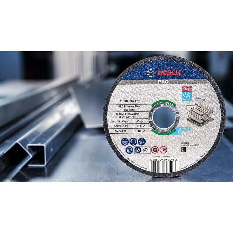 [Australia - AusPower] - Bosch Professional 1x Trennscheibe Gerade Standard for Inox - Rapido (Rostfreier Stahl, WA 60 T BF, Ø 115 mm, 1.0 mm, Zubehör Winkelchleifer) Diameter: 115 mm 