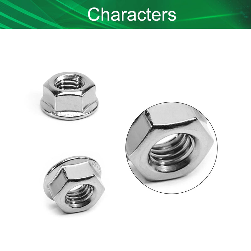 [Australia - AusPower] - Yinpecly 10PCS M8-1.25mm Serrated Flange Hex Lock Nuts 316 Stainless Steel Serrated Metric Hex Flange Lock Nuts for Automobiles, Motorcycles, Generators, Home Appliances Silver Tone 10 Packs 