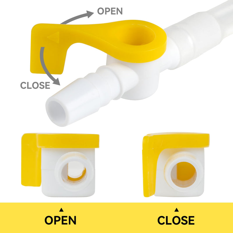 [Australia - AusPower] - Comfort Flow Catheter Valves - Sterile, Easy to Use Lever Tap, Smooth Edges, and Tubing for Optimal Urine Drainage Comfort (5 Pack) - Essential Catheter Supplies 