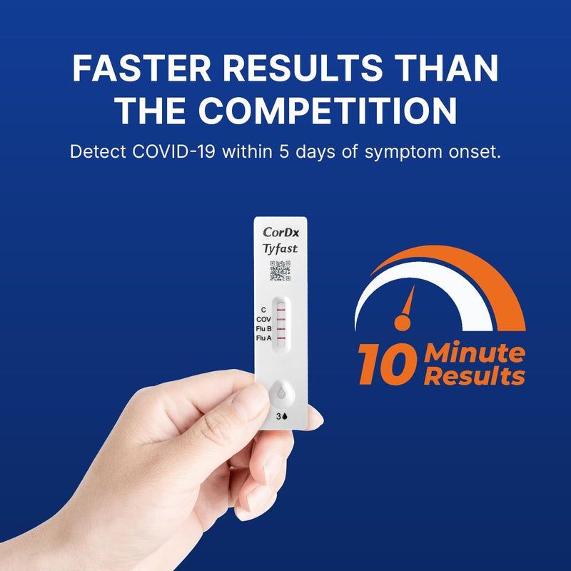 [Australia - AusPower] - CorDx TyFast at Home COVID 19 Antigen Rapid Test Kit, Easy, Accurate, Fast Results in 10 Minutes. (5-Pack) 5 