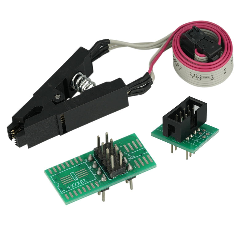 [Australia - AusPower] - 1 Sets CH341A Programmer Compatible with for EEPROM Programmer 24 25 Series Kit（CH341A + SOIC8 Clip + 1.8V Adapter + SOIC8 Adapter） 