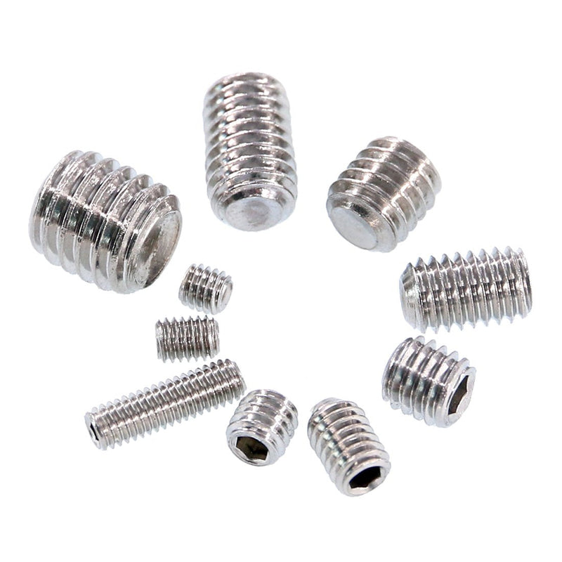 [Australia - AusPower] - Swpeet 350 Pcs Stainless Steel Allen Head Socket Hex Grub Screw Assortment Kit, Including 10 Sizes M3/4/5/6/8 Stainless Steel Internal Hex Drive Cup-Point Set Screws for Door Handles 
