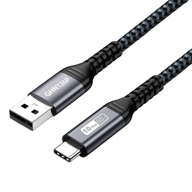 [Australia - AusPower] - 10Gbps USB C Cable [2-Pack 3ft], LDLrui Superspeed USB A to USB C Android Auto Cable, 3.1A Fast Charging & Data Transfer USB 3.2 Gen 2 Type C Charger Cord for Galaxy S20/S10/S9, Note 10/9, Moto G Black-and-White(Braided Nylon) 