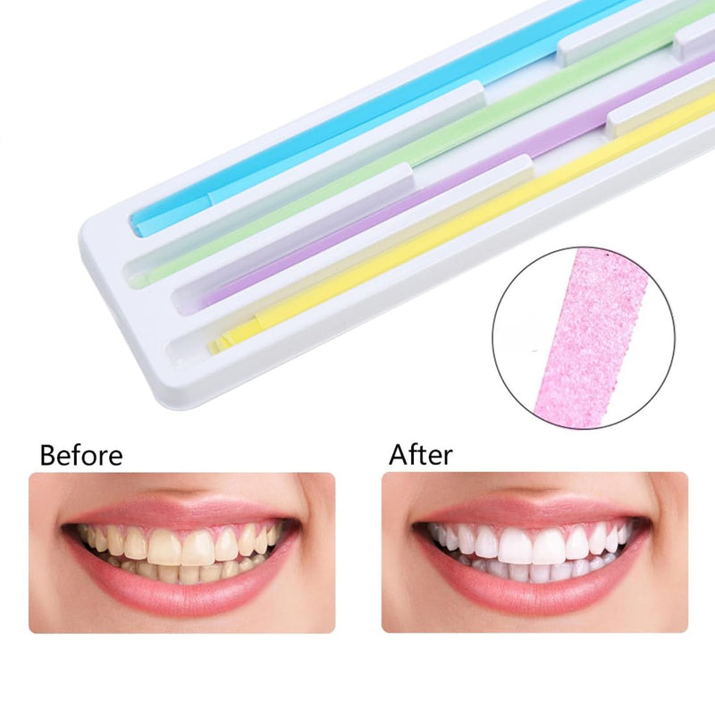 [Australia - AusPower] - Dental Polishing Strips Teeth Sanding Grinding Polisher Materials Oral Cleaning Tool Pack of 120Pcs 4 Colors 