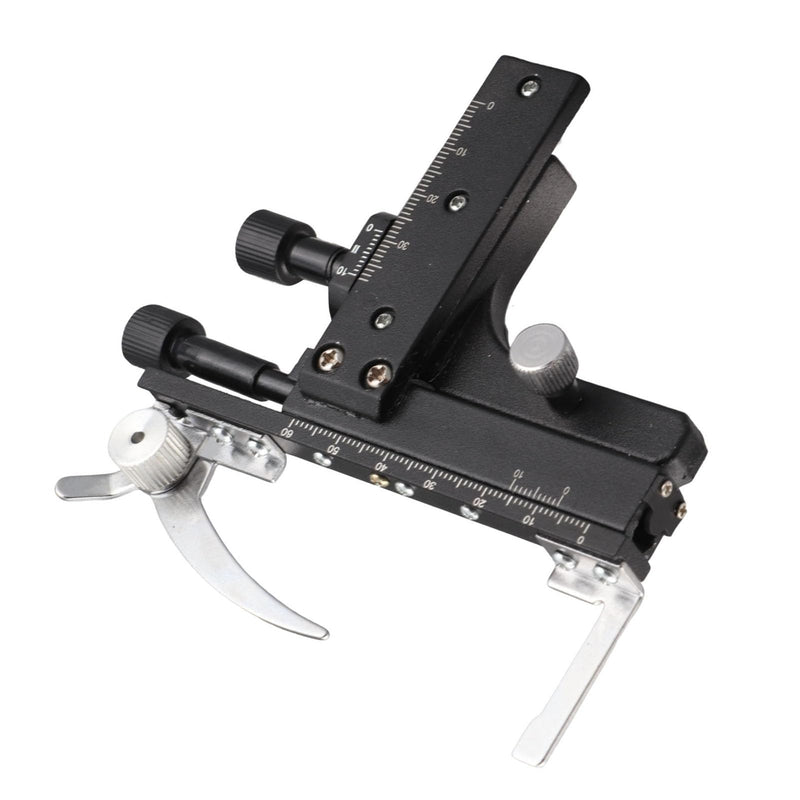 [Australia - AusPower] - Professional Clip-on Mechanical Microscope Movable Table, Microscope Accessories X-Y Movable Table Vernier Caliper with Scale for Microscope 