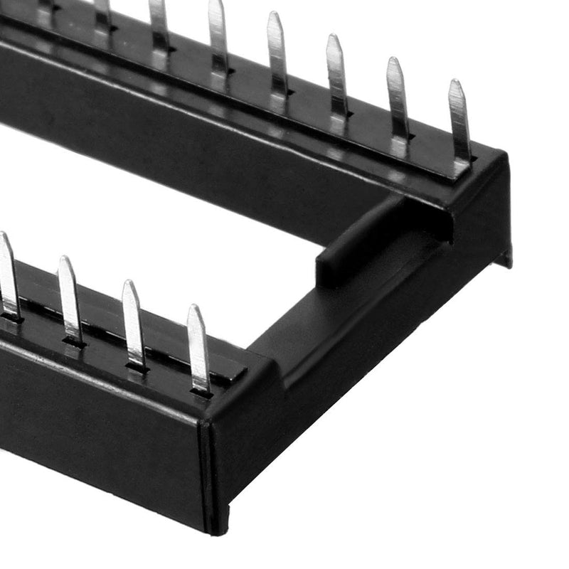 [Australia - AusPower] - uxcell 8pcs DIP IC Chip Socket Adaptor Solder Type 2.54mm Pitch Dual Row 40 Flat Pin 15mm Row Pitch 