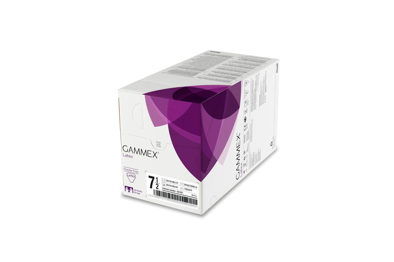 Ansell Gammex Latex Gloves Powder-free for Surgery, Natural Rubber Latex, Medicine, Healthcare, Natural, Size 6, SMART Pack 4 x 50 Pairs