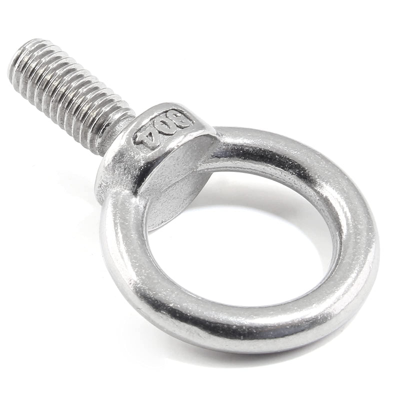 [Australia - AusPower] - 12Pcs M6 Lifting Eye Bolts, 304 Stainless Steel Male Thread Machinery Shoulder Ring Eye Bolt Heavy Duty M6(12Pcs) 