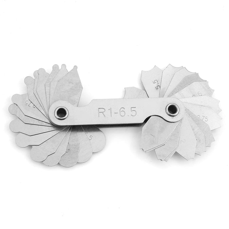 [Australia - AusPower] - 4 Pieces Stainless Steel Radius Fillet Portable Concave Convex Measuring Tool R0.3-1.5 / R1-6.5 / R7-14.5 / R15-25 