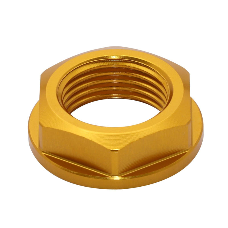 [Australia - AusPower] - M18 Front Wheel Axle Lock Nut Bolt Accessories for Yamaha YZ250F YZ250FX Kawasaki KX125 KX250 Suzuki RM-Z250 DR-Z400E 2000-2021(Gold)… gold 