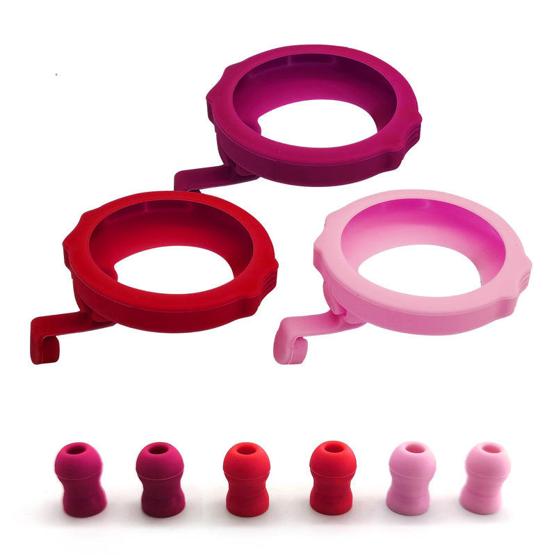 [Australia - AusPower] - 3 Pack Silicone Protective Cover and 6 Pack Ear Tips Replacement Accessories for EKO CORE 500™ Digital Stethoscope, Dustproof Plug Design Prevents Dust from Entering The Device's Interface (Red) Red series 