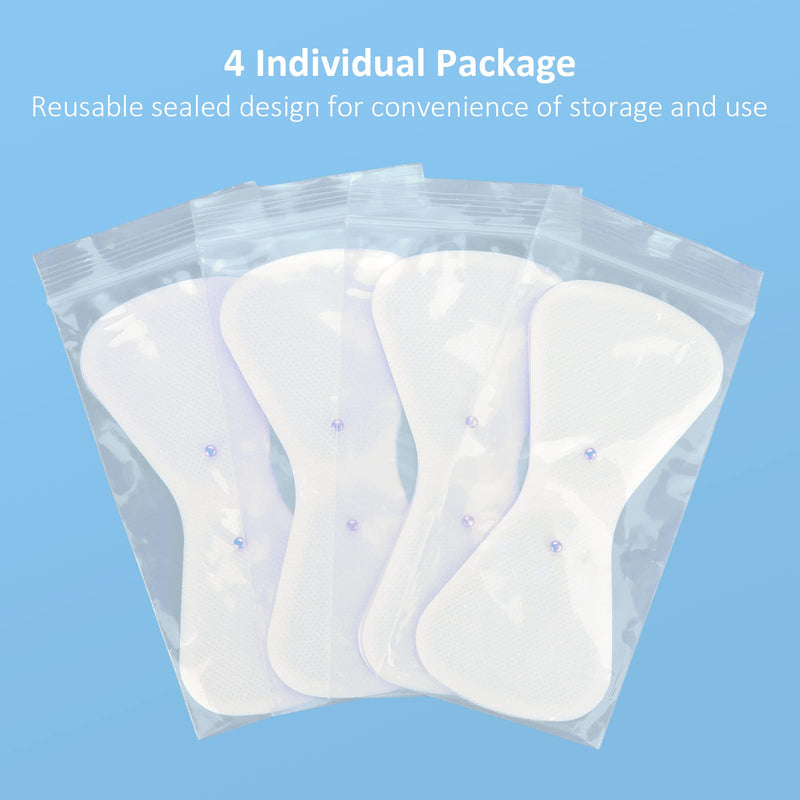 [Australia - AusPower] - Comfytemp TENS Unit Replacement Pads only for K6101, 4 Pack Wireless TENS Pads, 5.1" x 2.4" Reusable Self Adhesive Electrodes with Premium Quality, Non-Irritating Design for Muscle Stimulator Therapy 