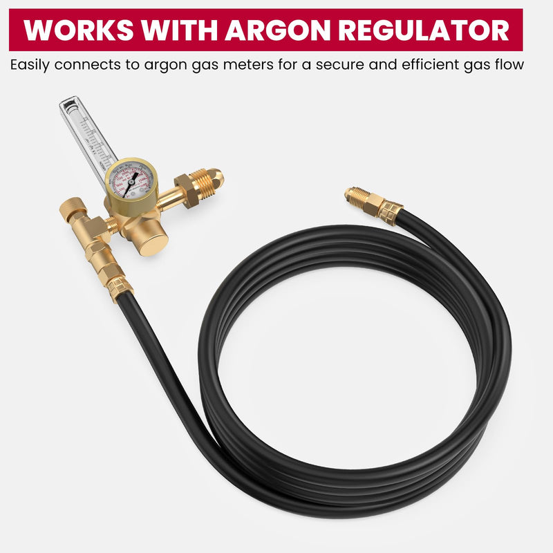 [Australia - AusPower] - bestarc Inert Gas Welding Hose, Argon CO2 Flow Meter Regulator Hose, Mig Tig, This Hose Is Standard UNF 5/8" with Inert Gas Fitting (6.5 Feet) 6.5FT 