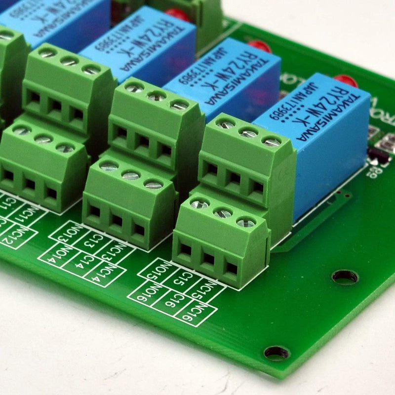 Electronics-Salon 8 Channel DPDT Signal Relay Module Board (Operating Voltage: DC 24V) Operating Voltage: DC 24V