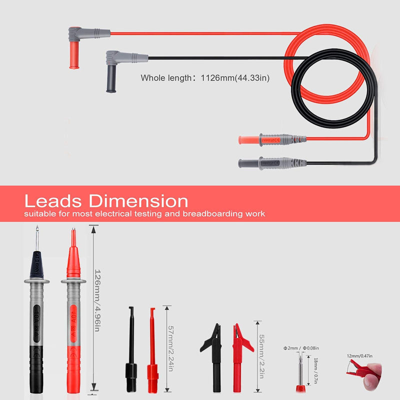 [Australia - AusPower] - Test Leads Set KET01 & Multimeter HT118A 