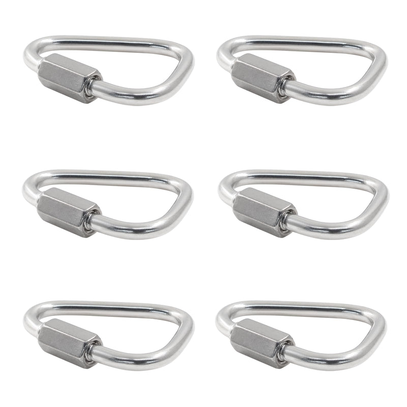 [Australia - AusPower] - M3.5 Delta Quick Links Triangle 1/8 Inch,6 Pcs 316 Stainless Steel Triangle Locking Quick Connector, Quick Link Chain Heavy Duty Chain Connector - 330lbs Capacity M3.5,6Pcs 