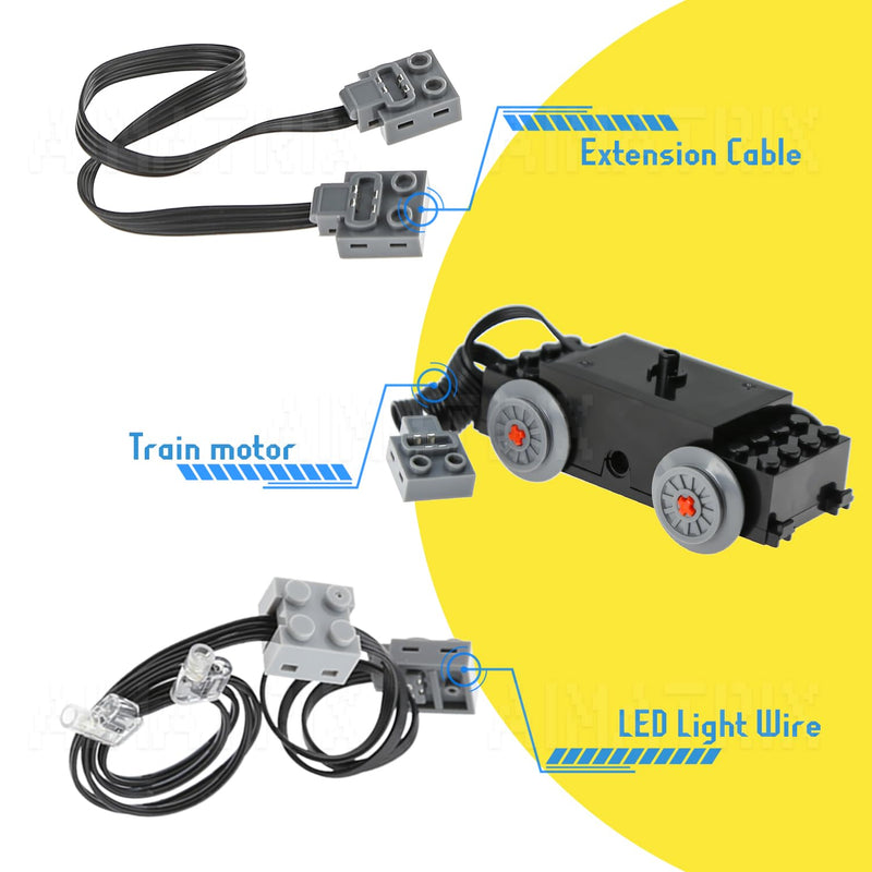 32PCS Power Function Motor Set Compatible with Technic-Parts L Brand AA/AAA-Battery-Box Remote-Control Adjustable Speed Motor Parts