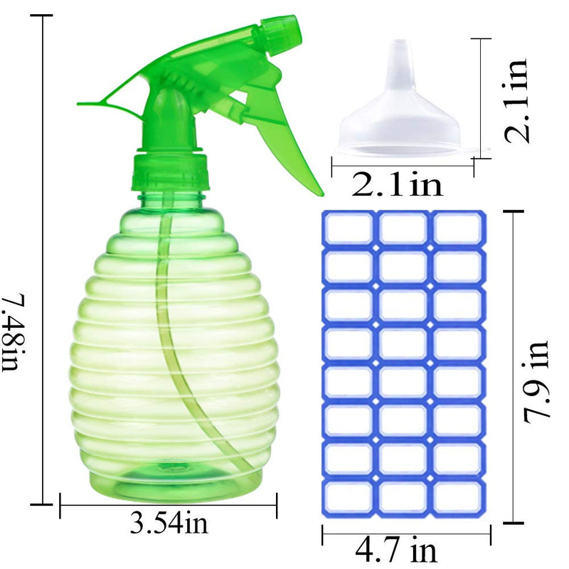 [Australia - AusPower] - Spray Bottles - 3 Pack - Mist/Stream, Premium 16 Oz Empty Spray Bottles for Cleaning Solutions, Leak Proof, BPA Free, Spray Bottle for Plants, Pet, Vinegar, BBQ, Rubbing Alcohol 