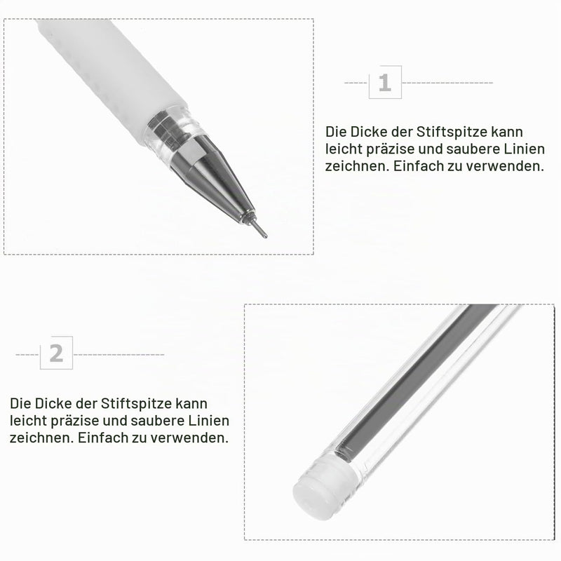 GALPADA 3 Pens, Skin Marking Pen, Waterproof for Eyebrows, Microblading Tattoo Position Pen, Skin Positioning Pen for Piercing, Surgery and Precise Lines black