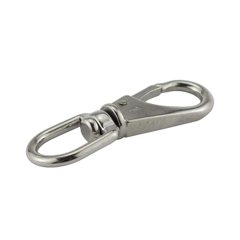 [Australia - AusPower] - keehui Stainless Steel 304 Swivel Eye Snap Hooks Size1#(M5)/2#(M6)/3#(M7) Marine Clips Flag Snap Spring Pet Buckles 1# (M5? 2PACK 