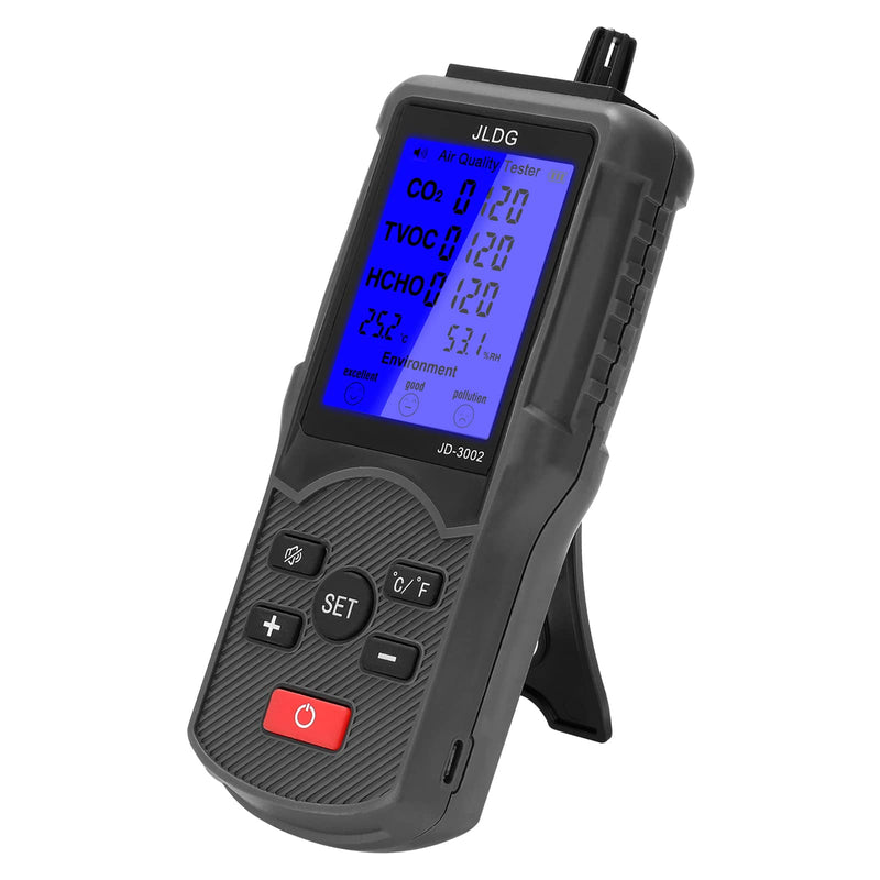 Hancaner CO2 Meter Air Quality Tester CO2 TVOC HCHO Meter Temperature Humidity Meter