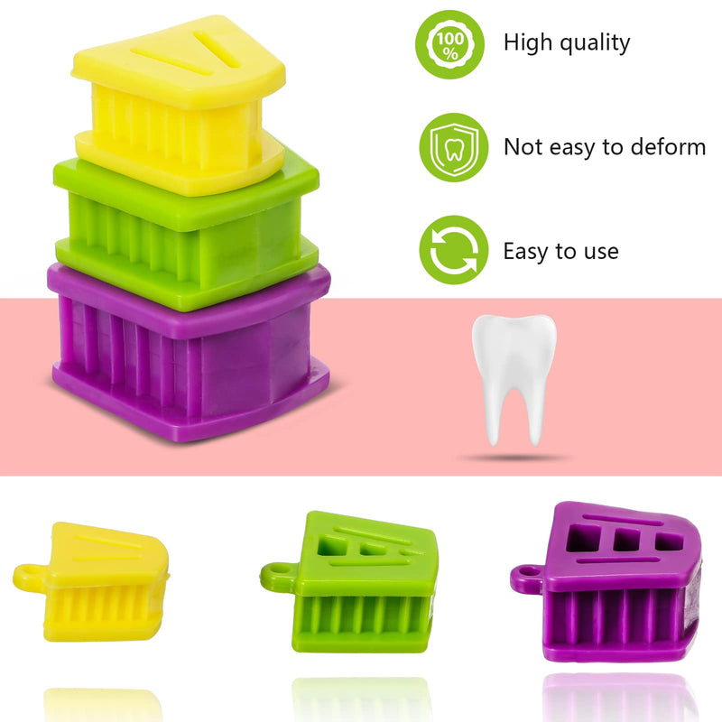 [Australia - AusPower] - Mouth Props Dental Silicone Bite Blocks, Dental Blocks Multi Size Dental Mouth Opener for Child Kids Adults Teeth Clenching, Large, Medium and Small (12 Pcs) 12 