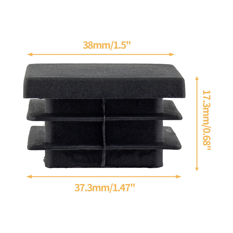 [Australia - AusPower] - 30 Pcs 1-1/2" Square Plastic Plugs Insert End Caps Black Tubing End Caps for Square Tube, Chair Legs, Fence 1-1/2" 