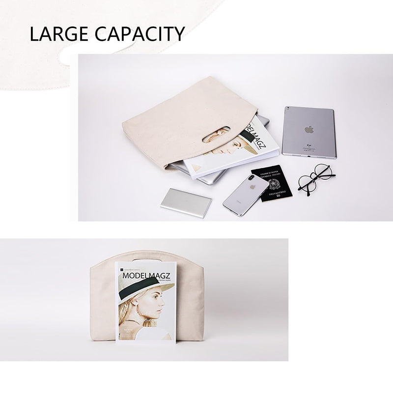 [Australia - AusPower] - Top-Handle Bag with Sleek Design, Fits Laptops, Legal Size Documents and More - Perfect for Work or School Beige 