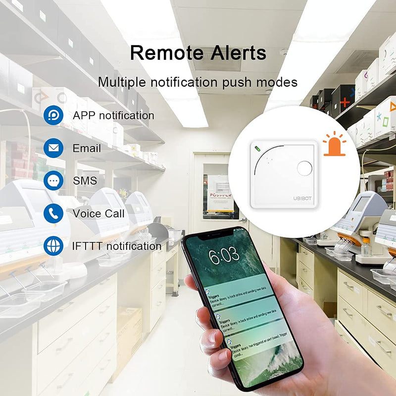 [Australia - AusPower] - UbiBot WS1 WiFi Environmental Sensor: Temp, Humidity, Light Monitoring | External Probe | Alerts, Schedule Reports & Device Sharing | Local Deployment| IFTTT & Alexa | 2.4GHz WiFi, No Hub Needed 