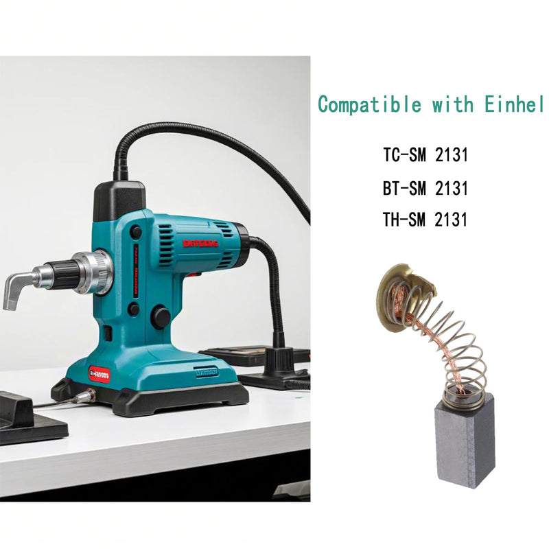 [Australia - AusPower] - Newyuan Pack of 10 Motor Carbon Brushes Replacement Part Compatible with Einhell TC-SM 2131 BT-SM 2131 TH-SM 2131, 6.5 x 7.5 x 13.5 mm Power Tool Accessories 
