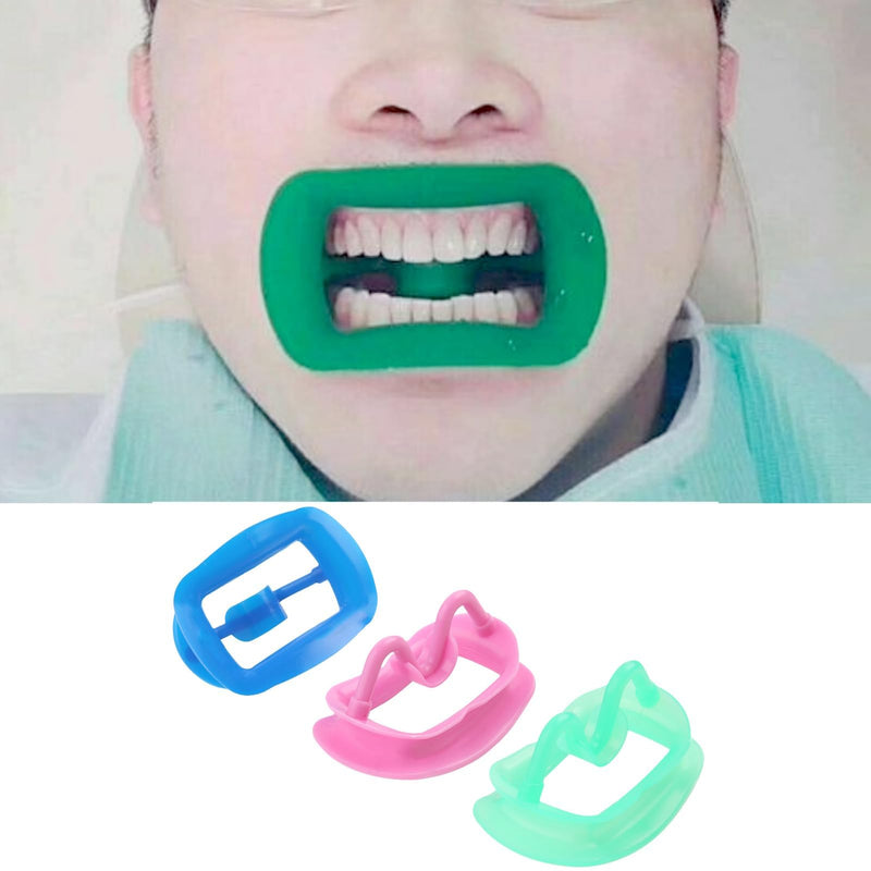 [Australia - AusPower] - Dental Cheek Retractor Soft Silicone for Teeth Whitening Treating Mouth Opener Blanqueamiento Dental Lip Retractor Orthodontic Supplies Tongue Guard Autoclavable 3 Pcs/Set 