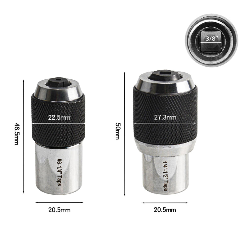 3 x 3/8 Drive Adjustable Tap Socket Spanner | Adapter, compact extension set, with steel ball joint, for cordless screwdriver drill