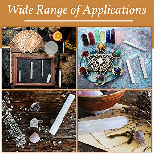Tessco for you 24 Pieces Selenite Crystal Wands, 3.2 to 4 Inches 3.2 to 4 Inch