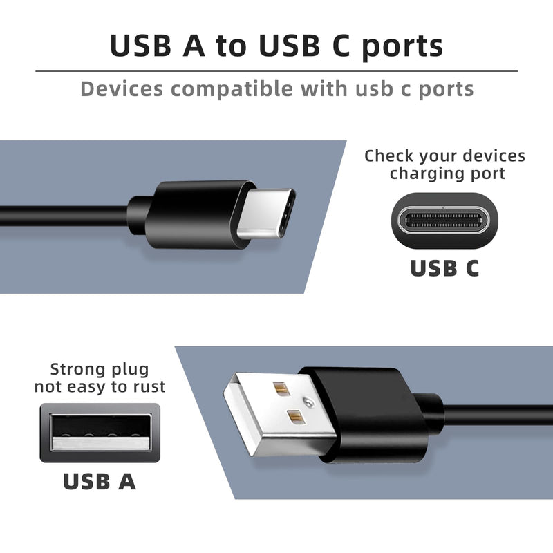 10ft 3 Pack USB Charger Cable for Motorola G Power 2025 2026 2023 2022 G Stylus 2024,G Pure,Edge/Razr,Moto One 5G UW Ace,Edge 5G UW,G30 G10 G51 Z3 Z4 Android Phone Charging Cord 10 Feet