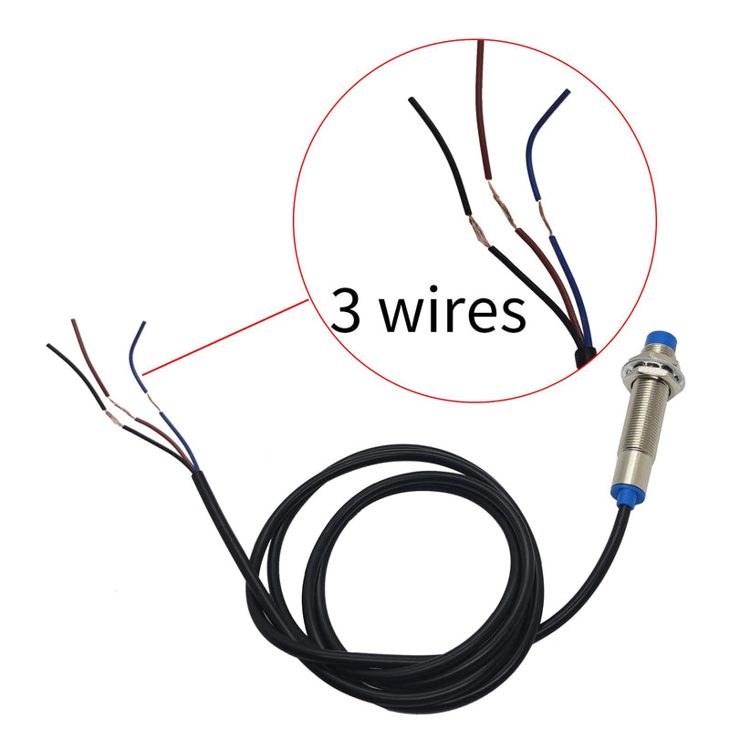 [Australia - AusPower] - 5Pcs NO Normally Open PNP Inductive Proximity Sensor Switch M12 Detector 4mm DC6V-36V 3 Wire LJ12A3-4-Z/BY 
