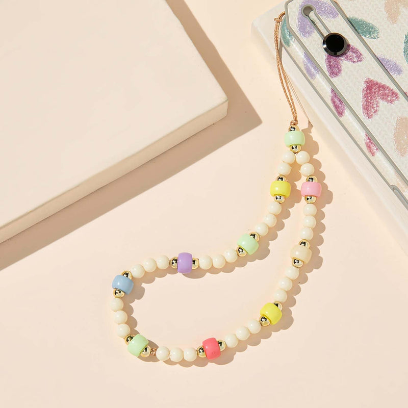 [Australia - AusPower] - Beaded Phone Lanyard Strap Girly Style Fixed Beads Pearl Neck Lanyards A-PHLY-ykl-22 