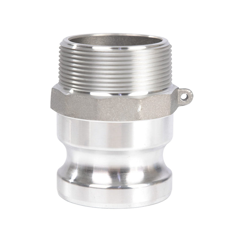 [Australia - AusPower] - 2 pcs Aluminum Camlock (2" Part F) Cam & Groove Hose Fittings, cam Lock Fittings Male Adapter x Male NPT Thread cam Lock Fittings camlock Coupling (2'') 2 
