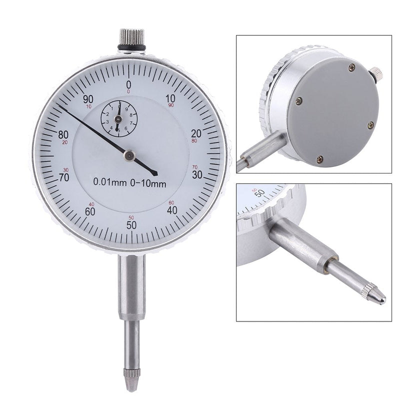 Dial Gauge 0-10mm External Dimensions 0.01mm Accurate Clock