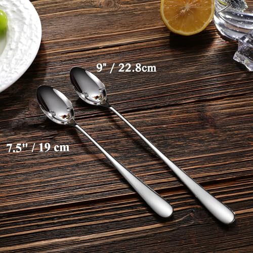 KEAWELL Premium Louise 8-Piece 7.5-Inch 18/10 Iced Tea Spoons (7.5 inch, 8) 7.5 inch