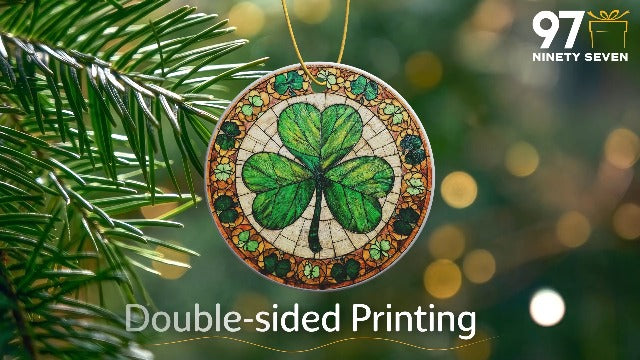 St. Patrick’s Day Shamrock Ornament 2025 | Irish Clover Design | Celtic Good Luck Decoration | Religious and Spiritual Gift for Men & Women | Holiday & Christmas Home Decor Keepsake
