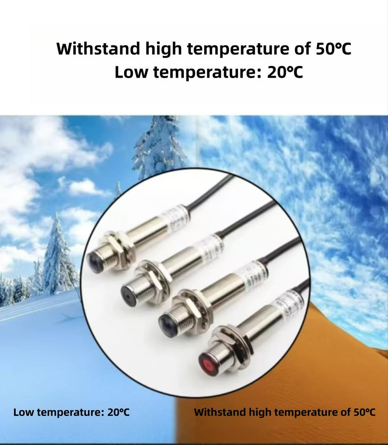 [Australia - AusPower] - 1 Pair photoelectric Switch 0-20M Laser Sensor Switch Through-Beam Reflection Optical Photoelectric Sensors 6-36V Proximity Switch E3F-20M-NO-12MM Regular Industry 