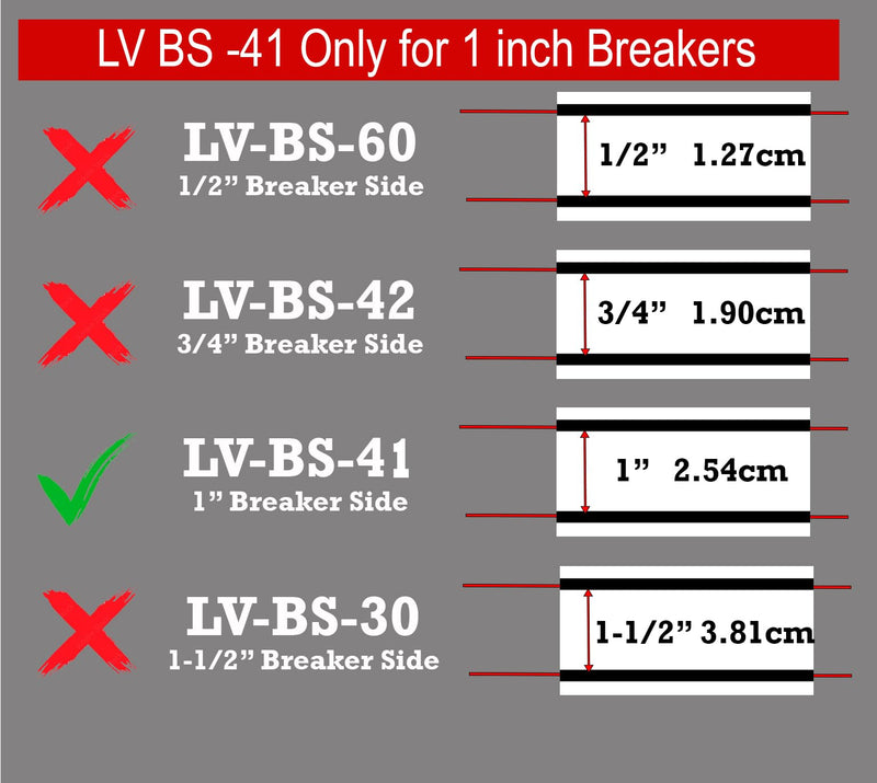 Inverse 1" Breaker Side 40 Circuits 2 Labels Vinyl Fuse Box Circuit Breaker Panel Directory Labels Stickers Decals for All Electrical Panel/Load Centers Upside Down Waterproof Inverse Breakerside