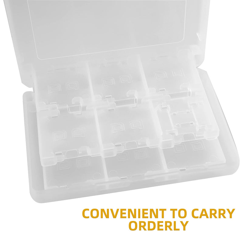 [Australia - AusPower] - 3DS Game Holder Card Case, 28-in-1 Game Holder Card Case Compatible with Nintendo NEW 3DS / NEW 3DS XL / 3DS / 3DS XL / DSi / DSi XL / DS / NEW 2DS /NEW 2DS XL / 2DS/ 2DS XL Catridge Storage Box White 