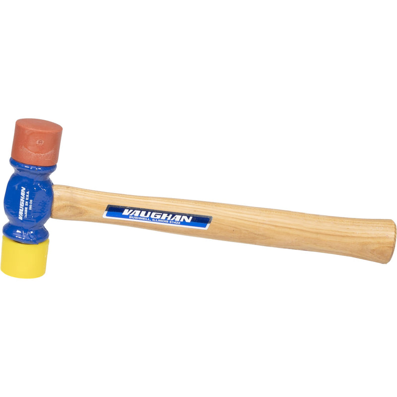 [Australia - AusPower] - VAUGHAN Soft Face Hammer, American High Carbon Steel Head, 12 oz, Made In The USA, SF12, VN19410 Red/Yellow 