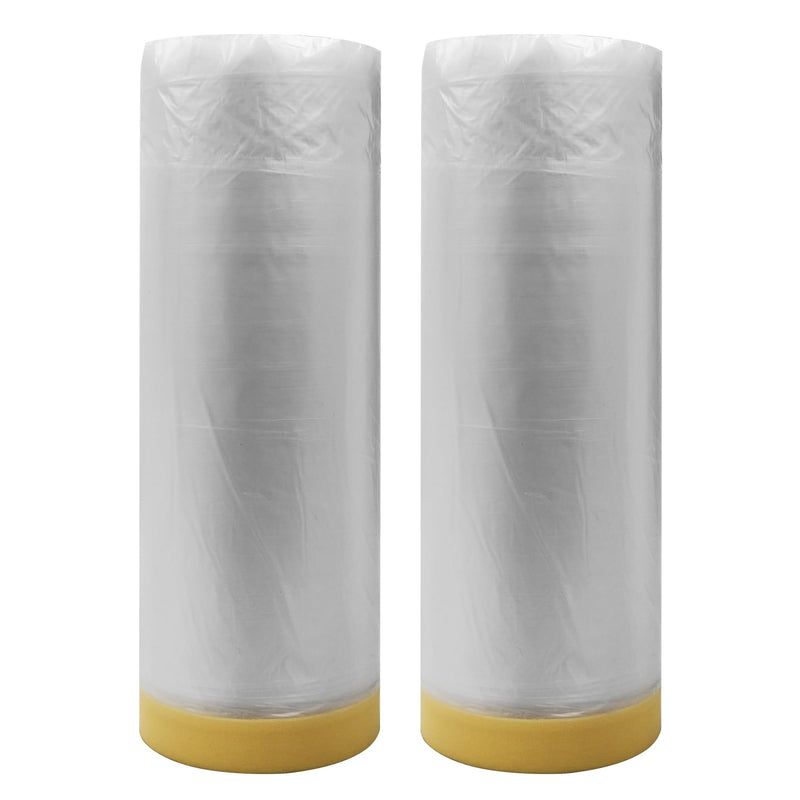 VViViD Heavy-Duty Tape and Drape Plastic Drop Cloth Masking Paper for Automotive Painting Covering 2 Pack (60" x 105ft) 2 Pack (60" x 105ft)