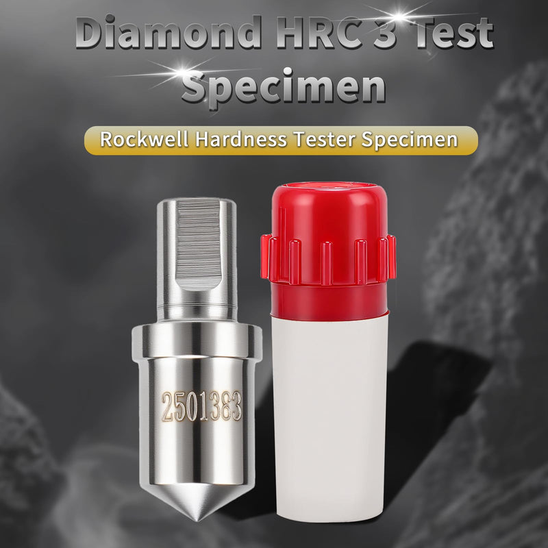 Indenter Hardness Tester, 120° Angle HRC 3 Hardness Test Tip with 6.35 mm Shank, Diamond Penetrator, Diamondd Rockwells Indenter, for Materials with High Hardness (HRC-3)