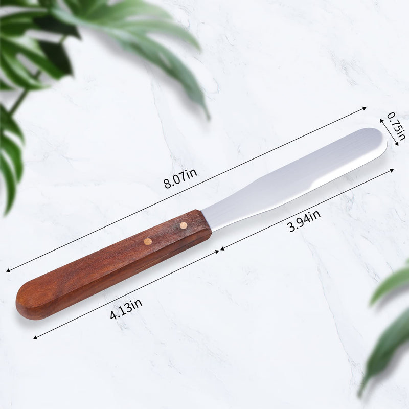 [Australia - AusPower] - Annhua Dental Alginate Spatula 8" Dental Mixing Spatula Stainless Steel, Lab Spatula Tools for Mixing Stone, Plaster, Impression Material, Powders and Alginate 